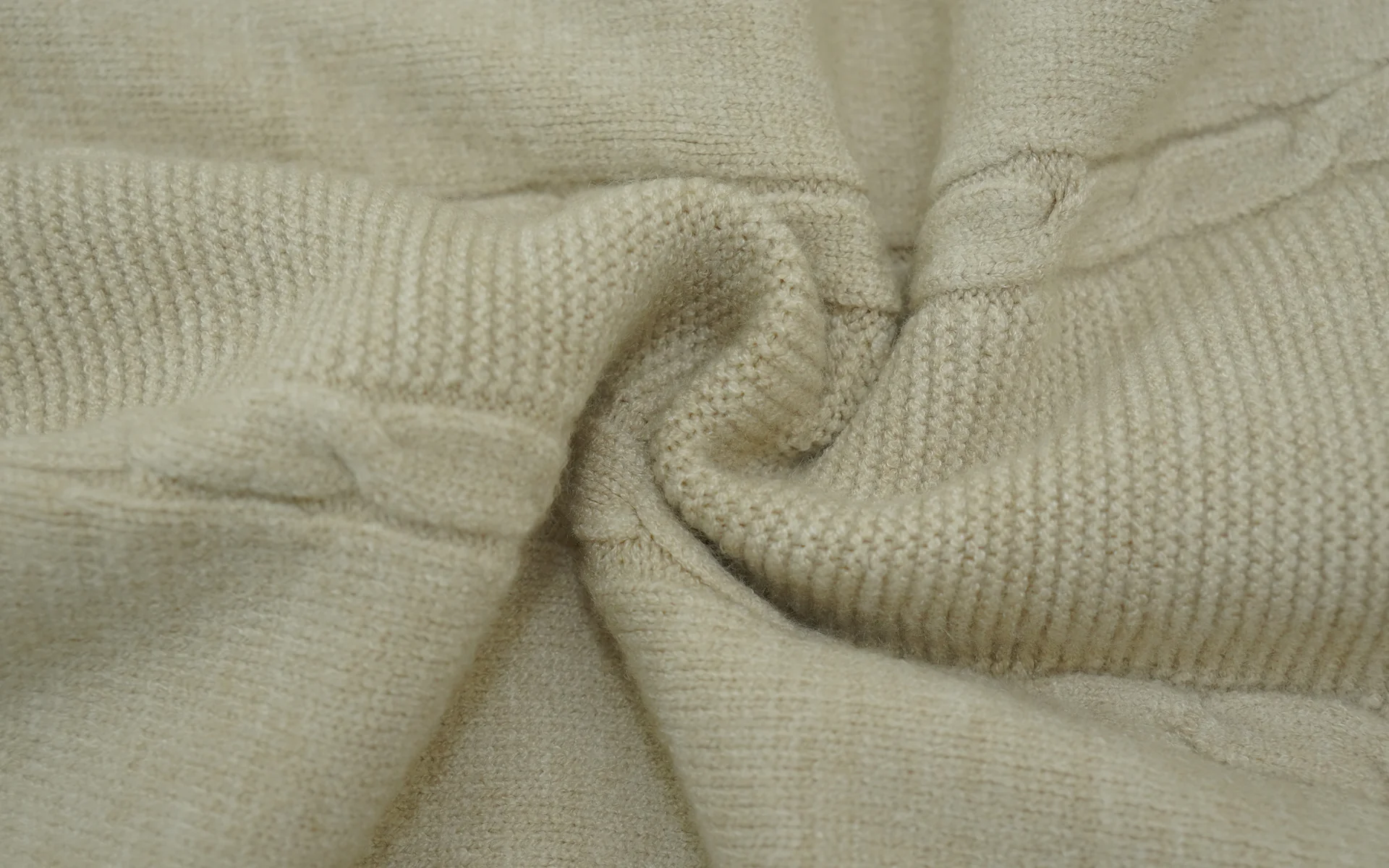 Rib knit fabric close-up showing natural drape and elasticity