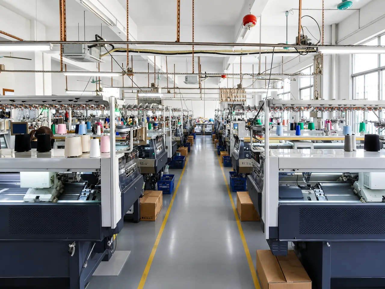 Real computerised flat knitting workshop in Dalang